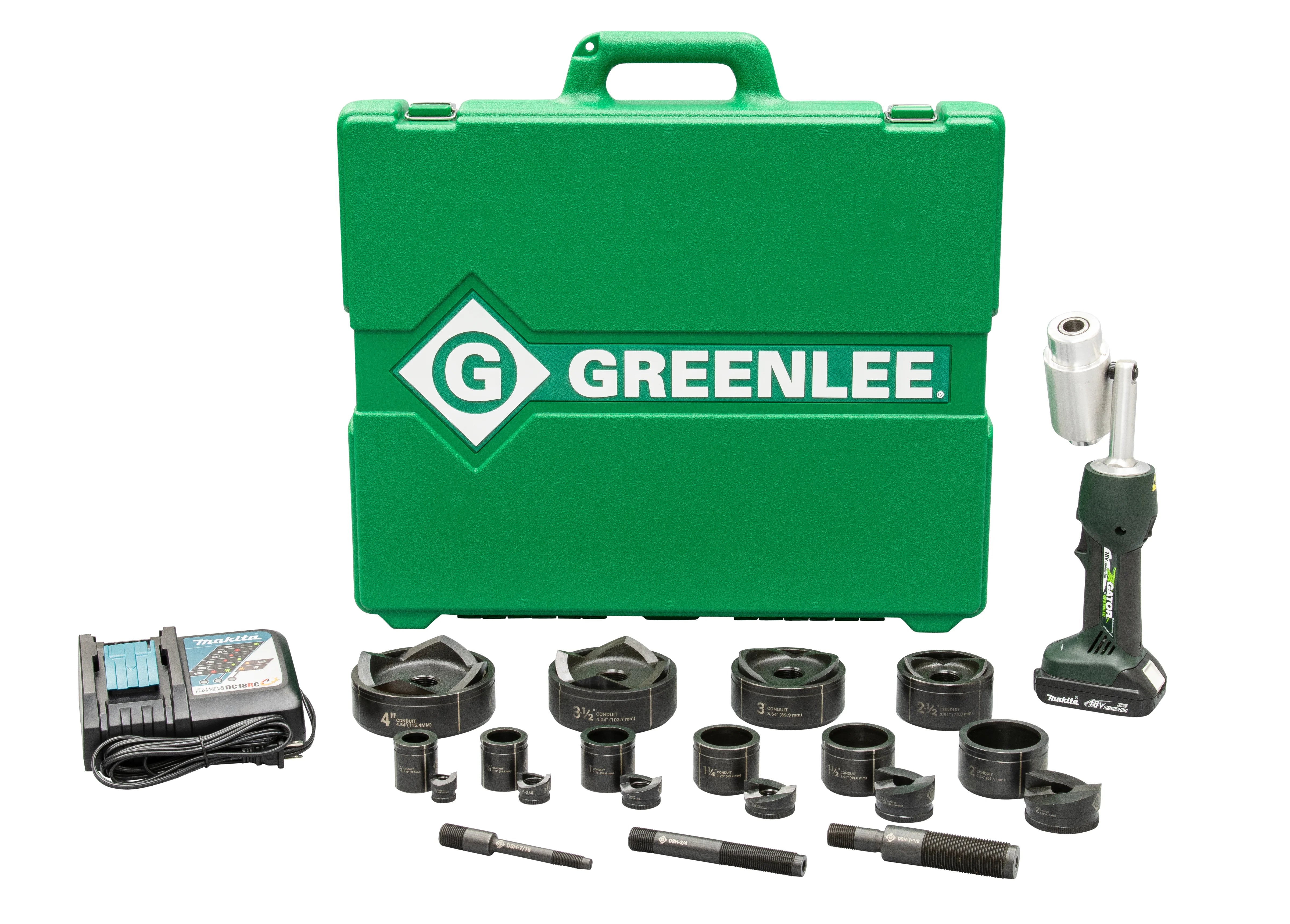 Kit de sacabocados hidráulico a batería Ls50L2 con Slug-Buster® ¬?-4 pulg Greenlee - Sacabocados