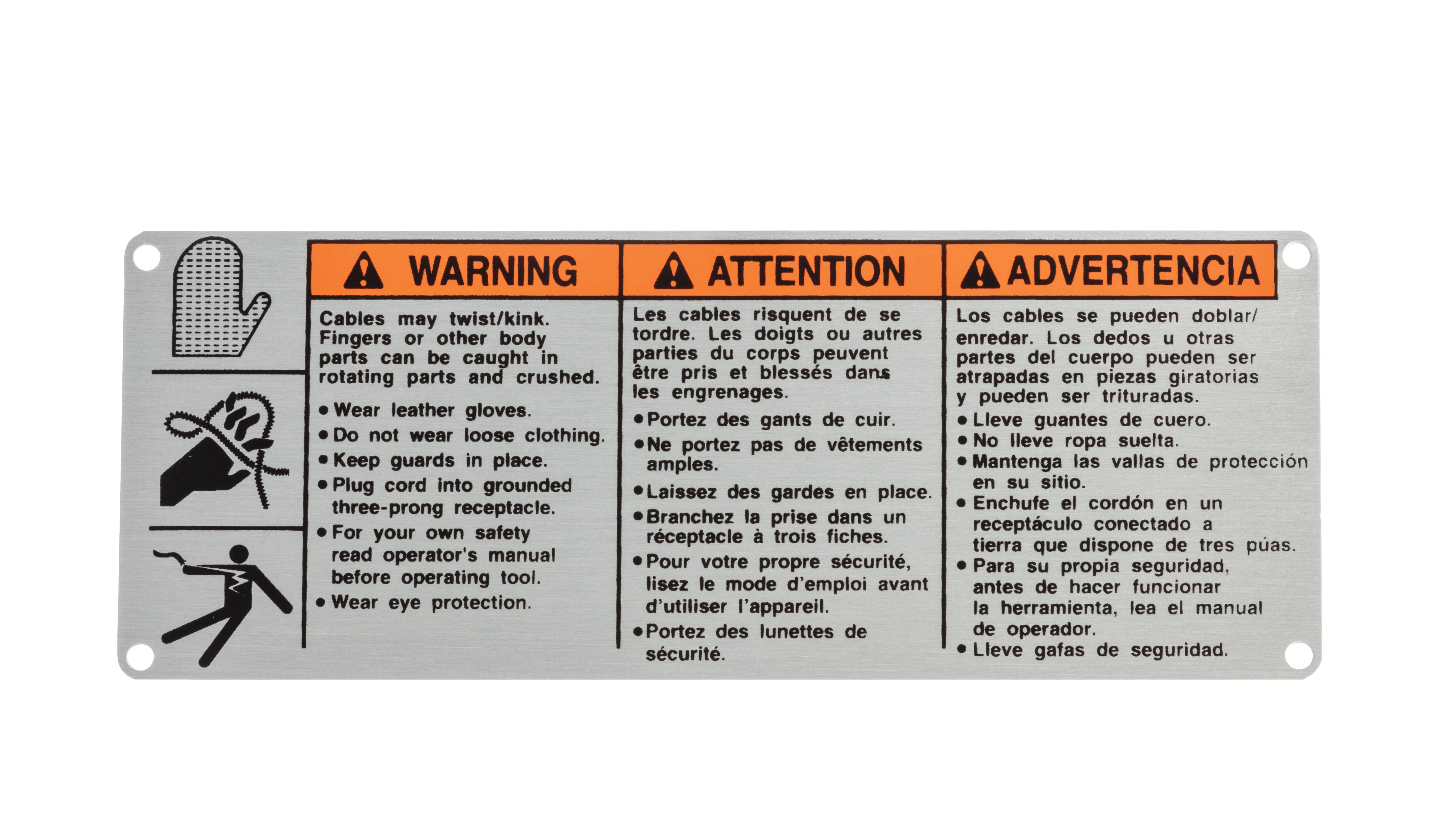 RIDGID 23632 - Calcomanía Advertencia