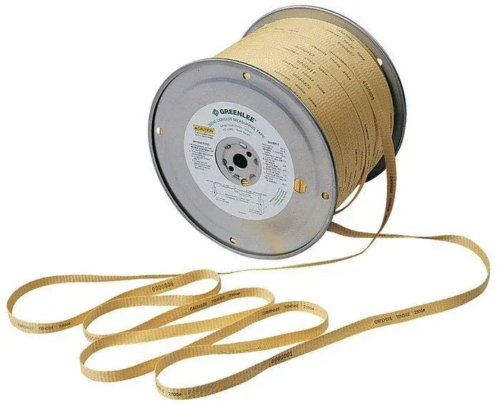 Cinta para medición de conductos de 1/4 pulg. x 3000 pies Greenlee - Pasacables y Traccionadores