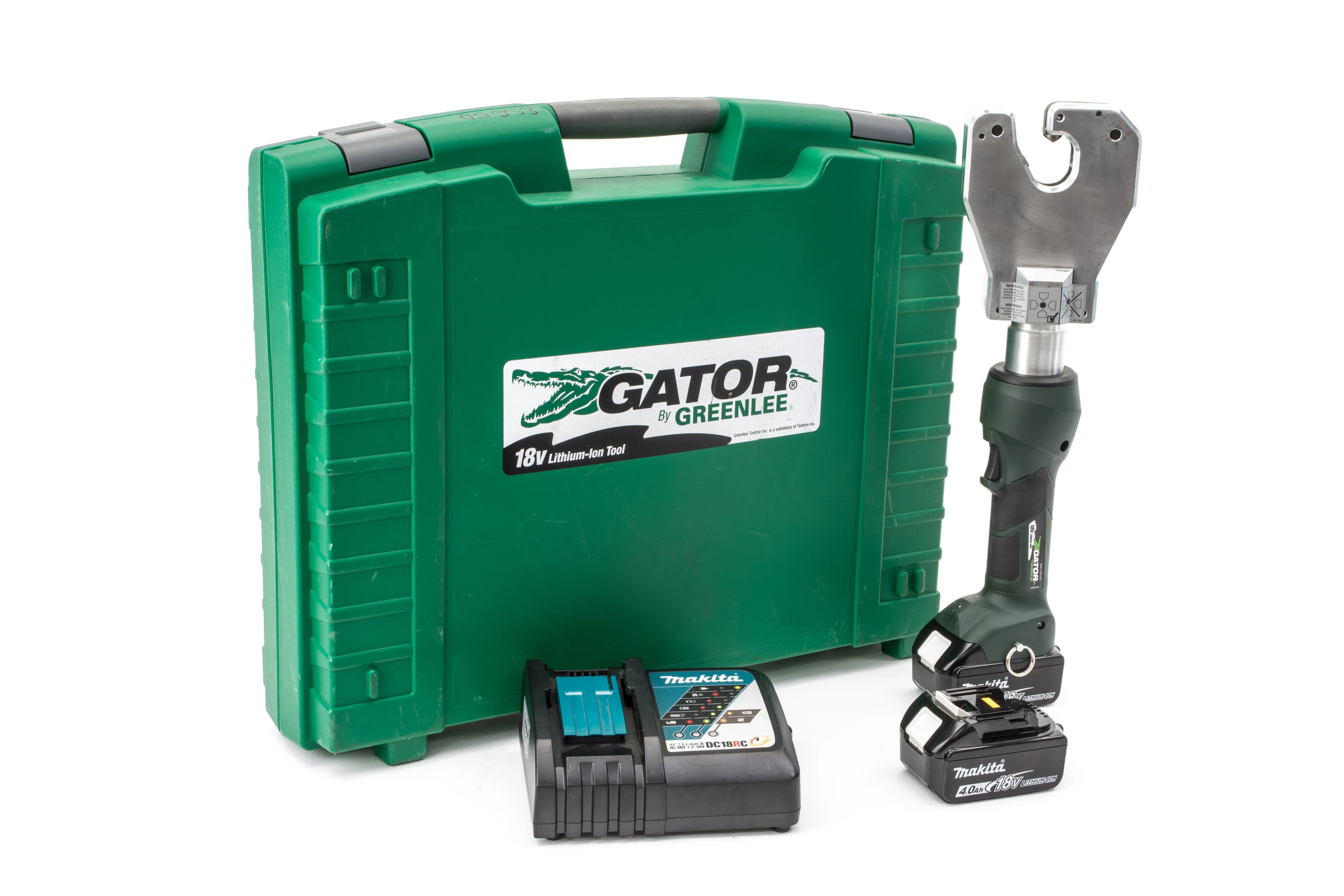 Engarzadora Quad ATI de 6 toneladas de iones de litio, 120 Voltios Greenlee - Terminación de Cables