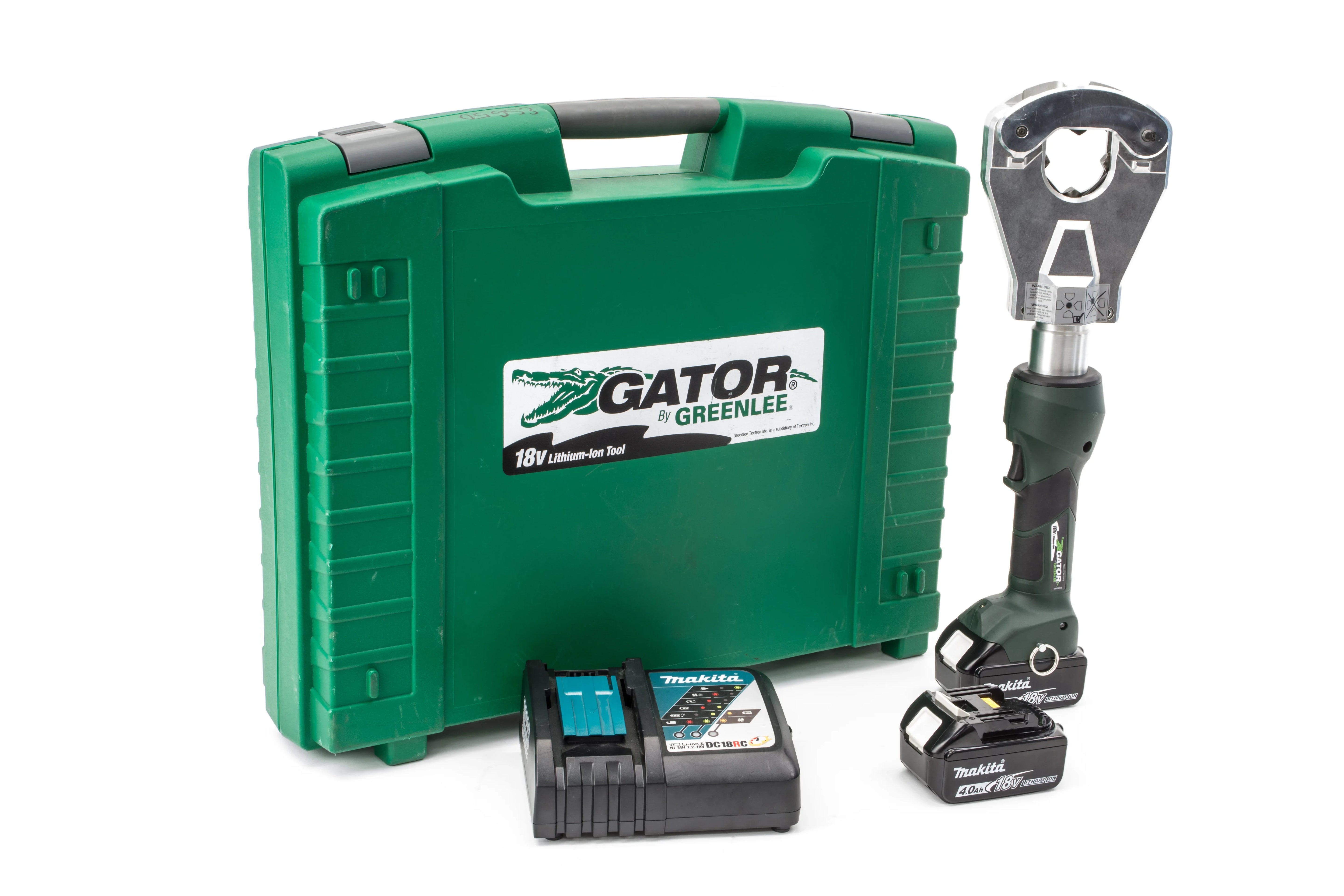 Engarzadora Quad FTI de 6 toneladas de iones de litio, 120 Voltios Greenlee - Terminación de Cables