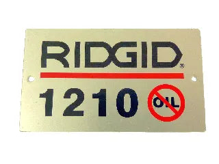RIDGID 69387 - Placa de Nombre 1210