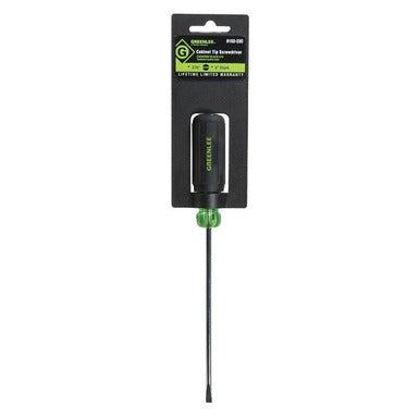 Destornillador de punta plana con vástago redondo de 3/16 pulg. x 6 pulg. Greenlee - Herramientas Manuales