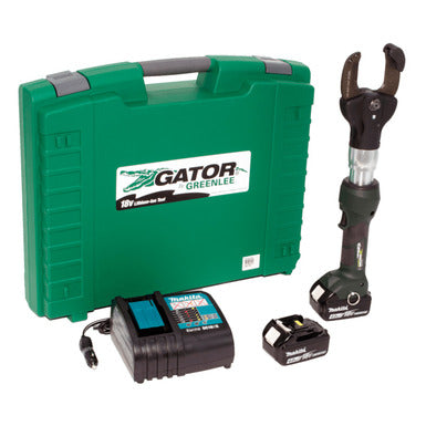 Cortador de 2 pulg. con dos baterías de 4,0 Ah de 120 V de cargador y estuche Greenlee - Terminación de Cables