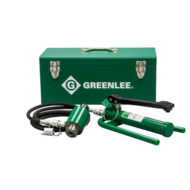 Juego de llaves con bomba de pie hidráulica Greenlee - Sacabocados