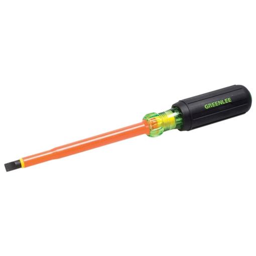 Destornillador aislado de punta recta de 5/16 pulg. x 6 pulg. Greenlee - Herramientas Manuales