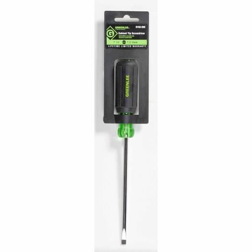 Destornillador de punta plana con vástago redondo de 1/4 pulg. x 6 pulg. Greenlee - Herramientas Manuales