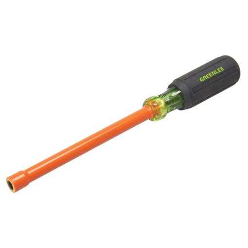 Aprieta-tuercas aislado con retención de tuerca de 1/4 pulg. x 6 pulg. Greenlee - Herramientas Manuales