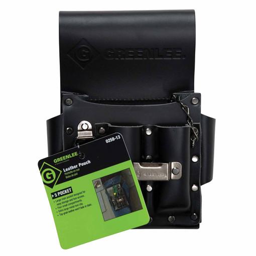 Morral de cuero con 5 bolsillos Greenlee - Almacenamiento