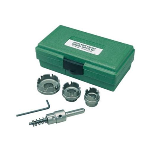 Kit de corte con puntas de carburo de cambio rápido de 4 piezas Greenlee - Sacabocados