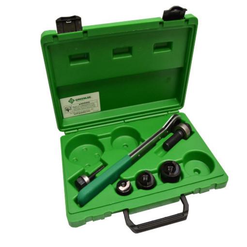 Juego de sacabocados con trinquete y Slug-Buster de 1/2 pulg., 3/4 pulg. y 30,5 milímetros Greenlee - Sacabocados
