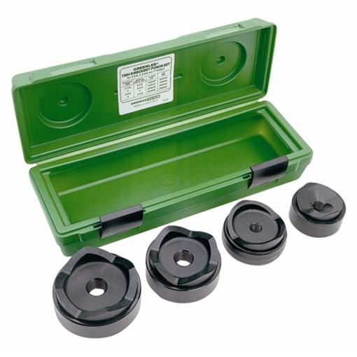 Juego de sacabocados redondos estándar para llaves hidráulicas de 2-1/2 pulg. a 4 pulg. Greenlee - Sacabocados