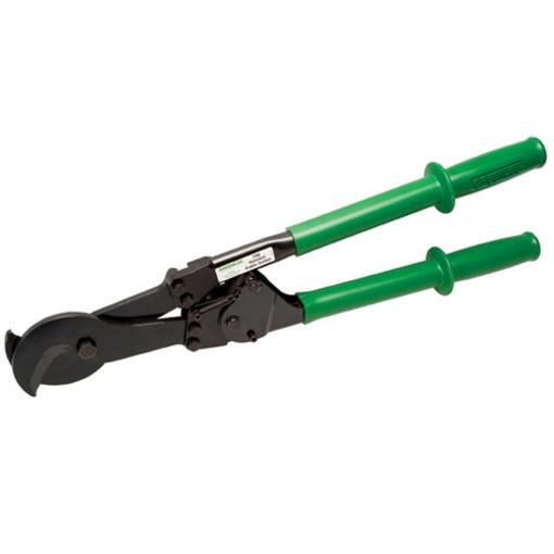 Cortador de cables de trinquete para servicio pesado con cubierta de goma Greenlee - Terminación de Cables