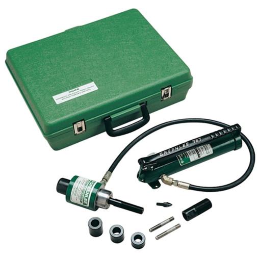 Llave de sacabocado hidráulica de 11 toneladas con bomba manual Greenlee - Sacabocados