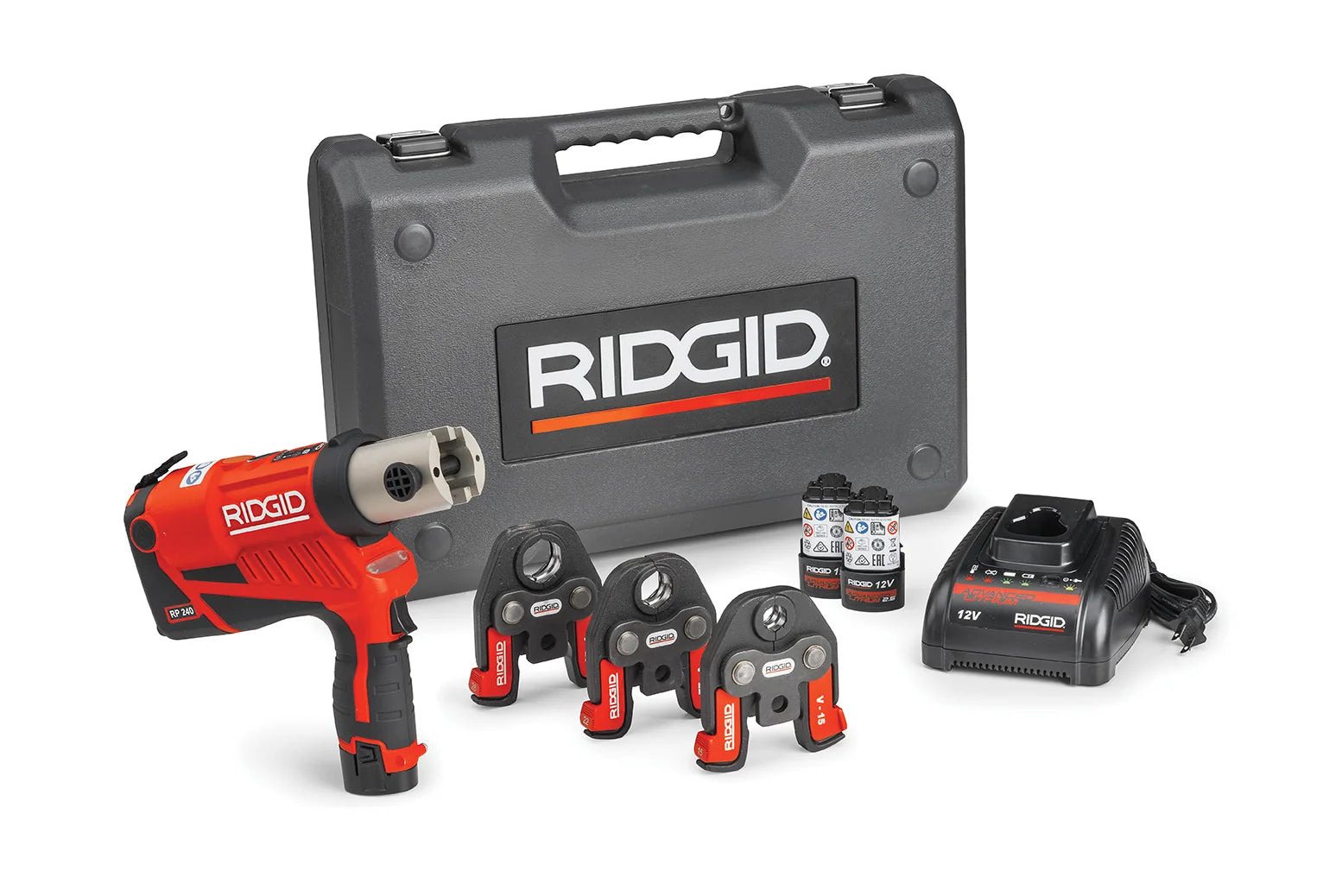 RIDGID 57408 - Juego RP 240 con mordazas PureFlow 1/2 in 3/4 in 1 in
