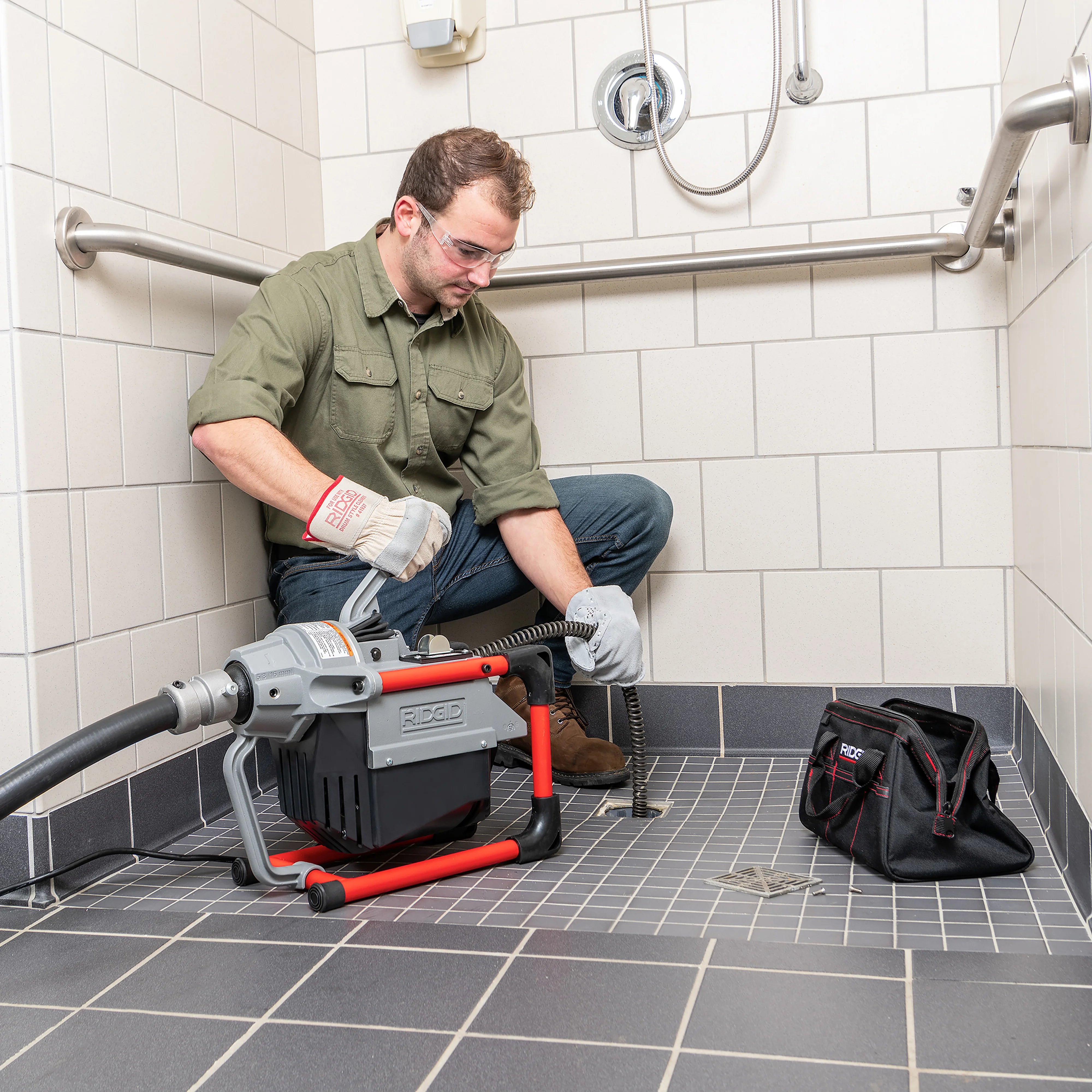 RIDGID 66517 - Máquina con manopla A-1 de llave de pasador A-12 de herramientas y cables - Vista 6