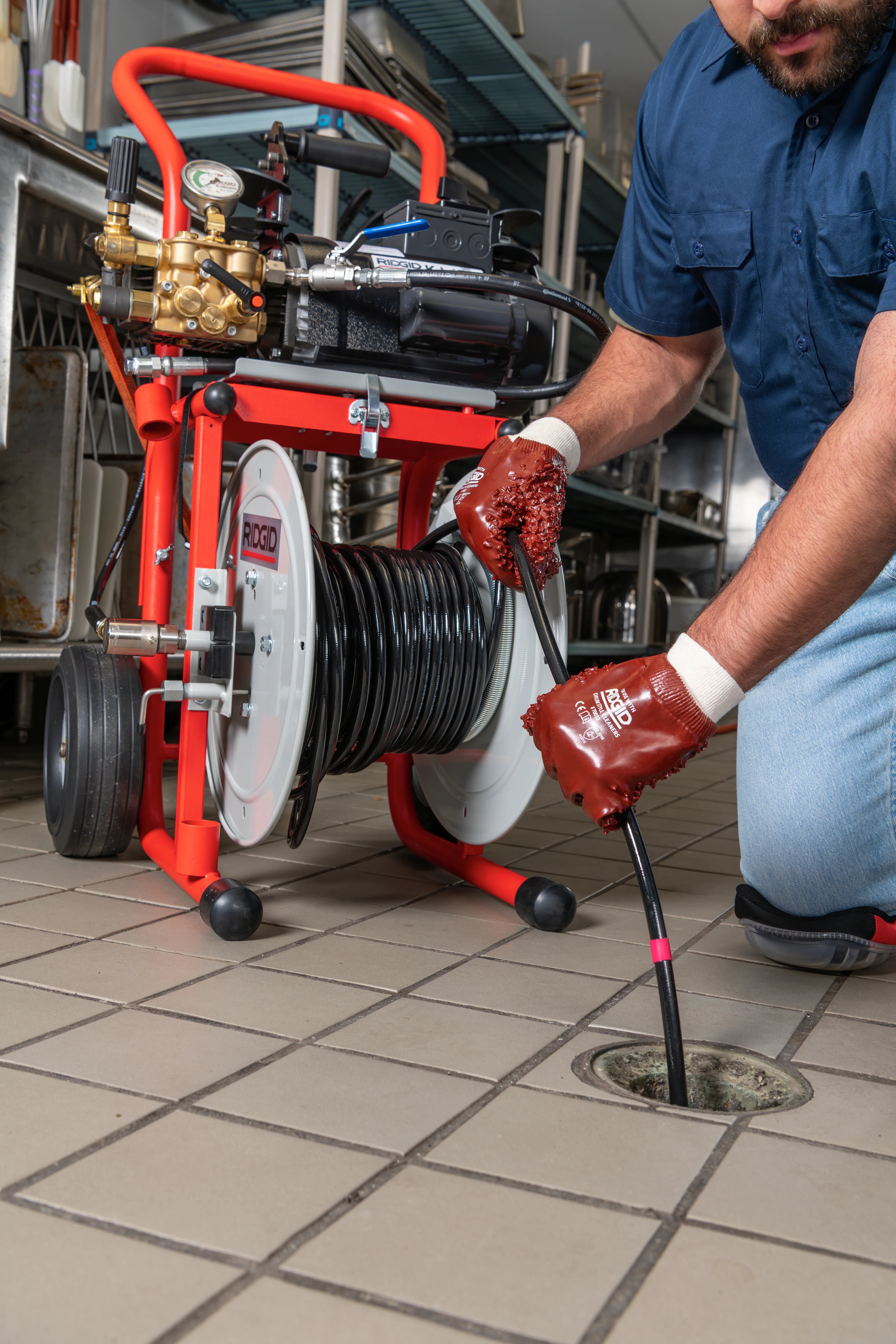 RIDGID 67332 - RIDGID Limpiadora de Desagüe con Carro 67332