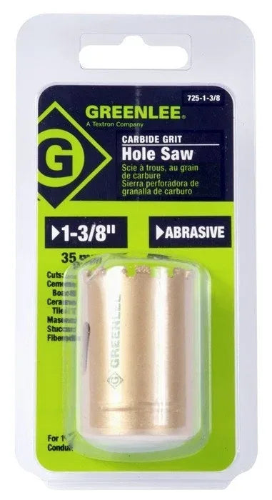 Sierra perforadora de granalla de carburo de 1-1 3/8 pulg. Greenlee - Sacabocados