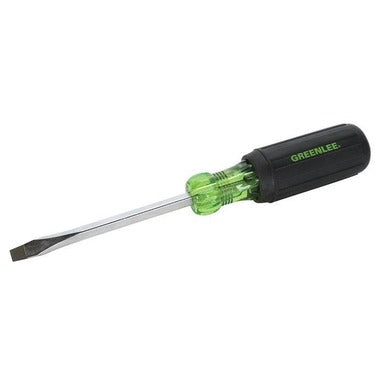 Destornillador de punta plana con vástago cuadrado de 1/4 pulg. x 4 pulg. Greenlee - Herramientas Manuales