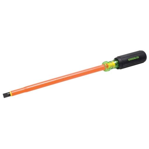Destornillador aislado de punta recta de 3/8 pulg. x 10 pulg. Greenlee - Herramientas Manuales