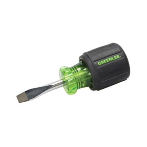 Destornillador de punta plana con vástago redondo de 1/4 pulg. x 1-1/2 pulg. Greenlee - Herramientas Manuales