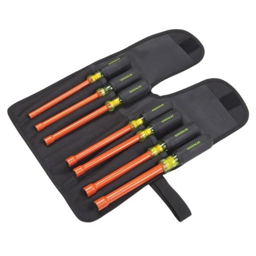 Juego de aprieta-tuercas aislados con retención de tuerca de 7 piezas Greenlee - Herramientas Manuales