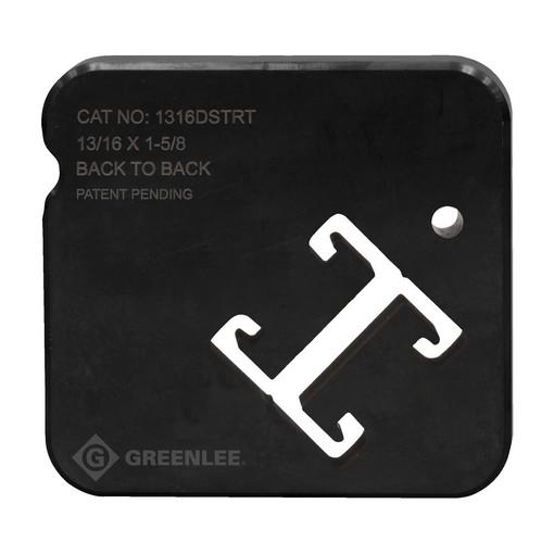 Troqueles para tirantes Trasero to Trasero de 13/16 pulg. x 1-5/8 pulg. Greenlee - Herramientas Manuales