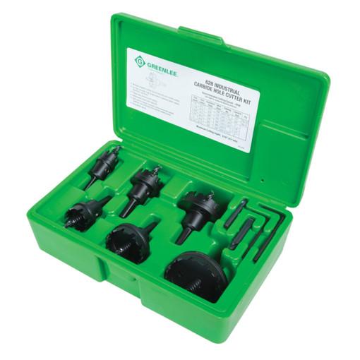 Juego de cortadores de orificios con punta de carburo de 6 piezas (7/8 pulg. a 2-1/2 pulg.) Greenlee - Sacabocados