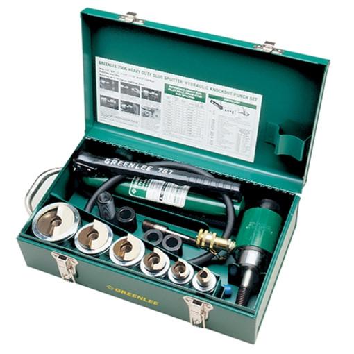 Juego de punzones sacabocados hidráulico (7506) acero inoxidable para conducto Greenlee - Sacabocados