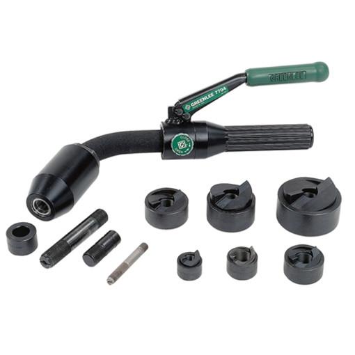 Kit de sacabocados hidráulico de 8 toneladas Quick Draw Flex con Slug-Buster de 1/2 pulg. a 2 pulg. Greenlee - Sacabocados