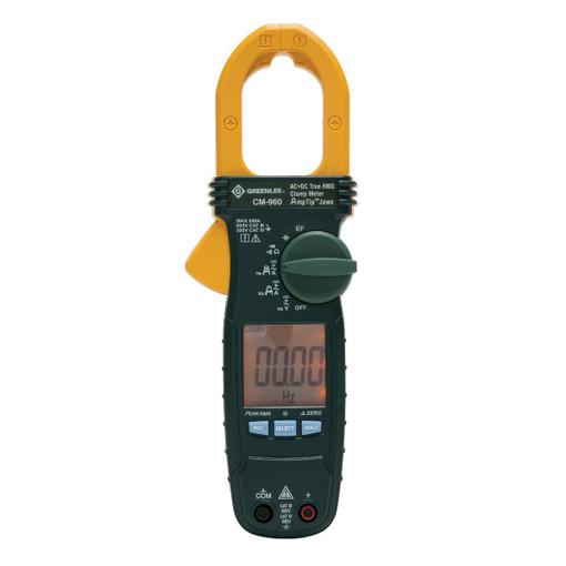 Pinza amperimétrica CA RMS verdadero, 600 Voltios, 600 Amperes, calibrada Greenlee - Prueba y Medición