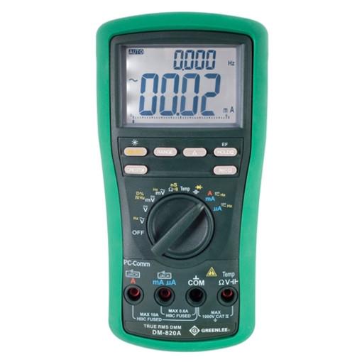Multímetro digital RMS verdadero CA/CC (DM-820A) (calibrado) Greenlee - Prueba y Medición
