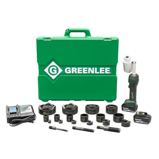Kit de sacabocados hidráulicos a batería de 11 ton Intelli-Punch™ con Slug-Buster® 1/2 pulg - 4 pulg Greenlee - Sacabocados