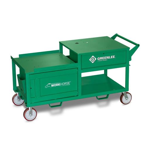 Estación de trabajo de curvado y roscado todo en uno Workhorse Greenlee - Almacenamiento
